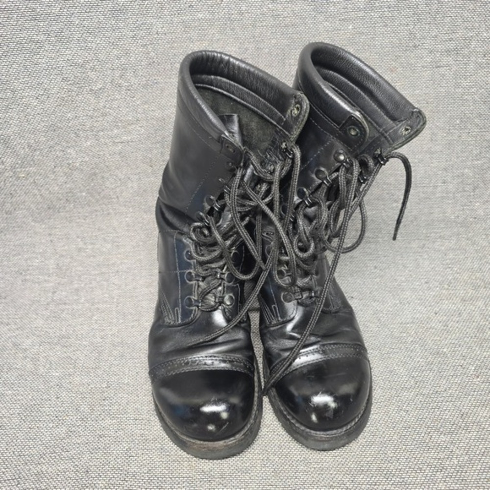 Corcoran Mens Black Leather Jump Boots Military Cap Toe Vibram Sole Made in‎ USA